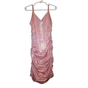 NWT With Jules Big Girls Sleeveless Lace-Insert Dress Pink Formal Dance S